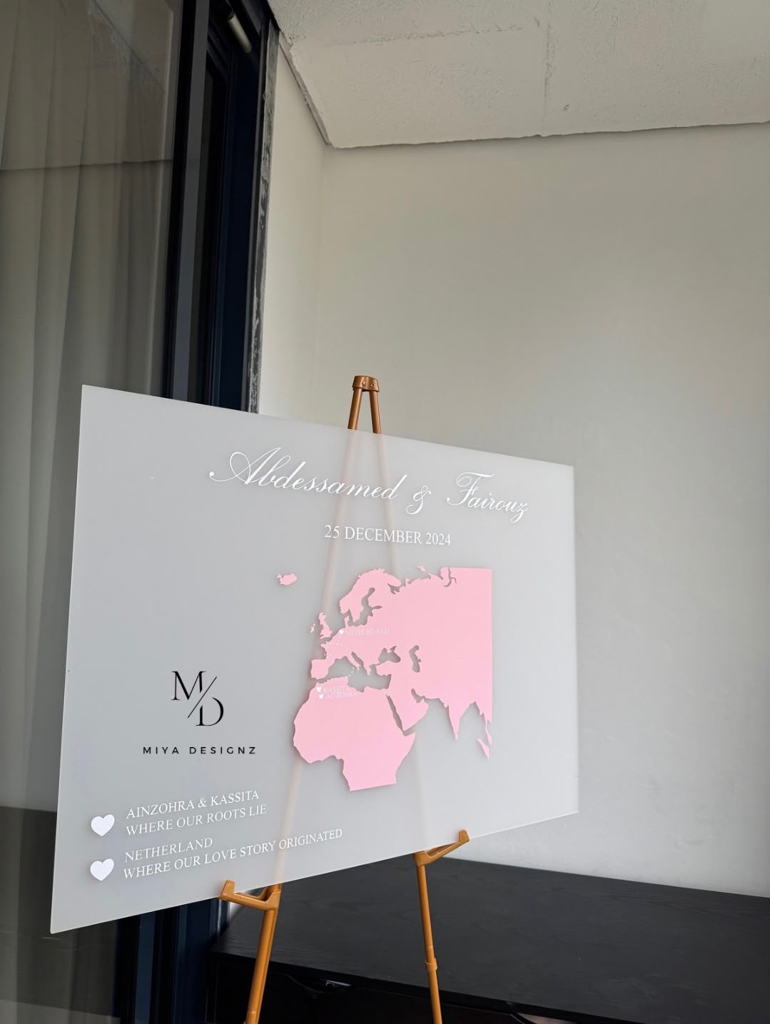 Tahara welkomstbord van Miya Designz