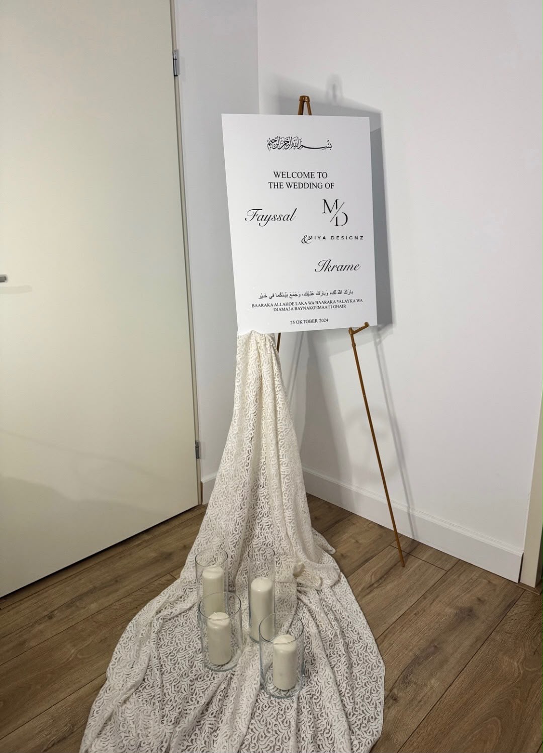 Bridal Shower welkomstbord van Miya Designz