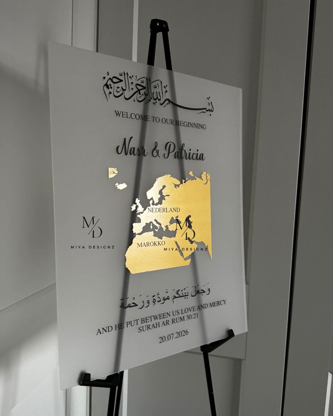 Welkomstbord van Miya Designz