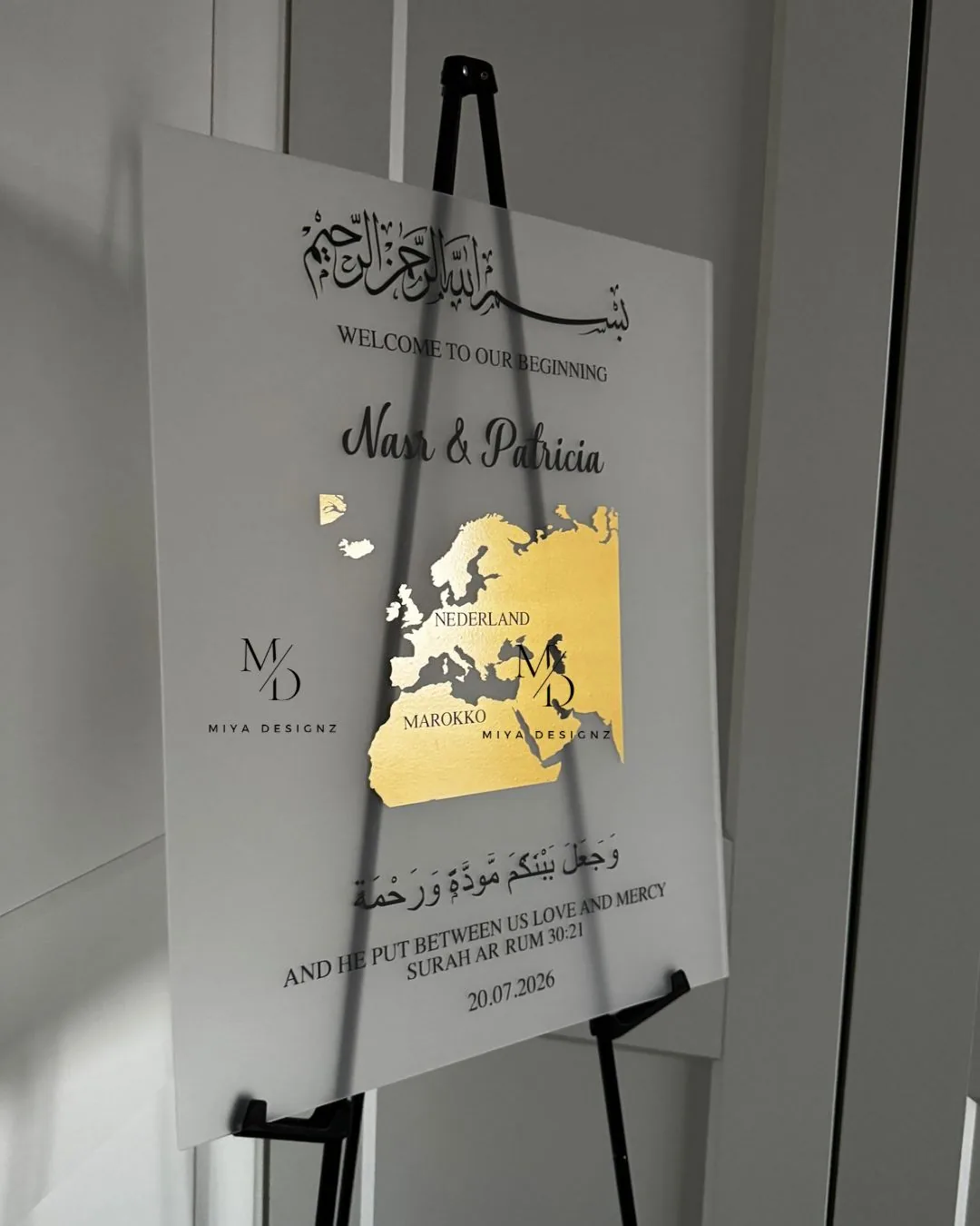 Welkomstbord van Miya Designz
